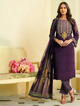 Printed Crepe Unstitched Suit With Pant & Dupatta