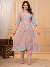 Printed Cotton Blend Kurta With Pant