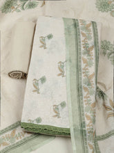 Embroidered Cotton Blend Unstitched Suit With Pant & Dupatta