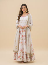 Embroidered Art Silk Kurta With Pant & Dupatta