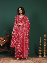 Printed Cotton Blend Suit With Pant & Dupatta