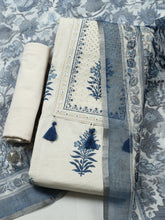 Printed Cotton Blend Unstitched Suit With Pant Dupatta