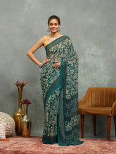 Floral Printed Georgette Saree