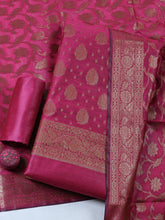 Banarasi Chanderi Unstitched Suit With Pant & Dupatta