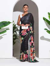 Floral Printed Georgette Saree