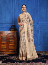 Zaari Border Cotton Blend Saree