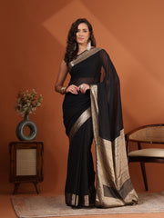 Plain Chiffon Saree
