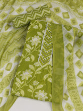 Printed Cotton Blend Unstitched Suit With Dupatta