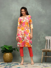 Floral Printed Cotton Kurta