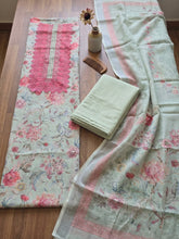 Printed Cotton Blend Unstitched Suit With Pant & Dupatta