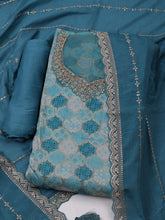 Woven Design Cotton Blend Unstitched Suit With Dupatta