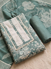 Printed Cotton Blend Unstitched Suit With Pant & Dupatta