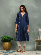 Printed Denim Kurta