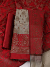 Woven Design Chanderi Unstitched Suit With Pant & Dupatta