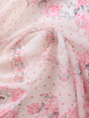 Patch Neck Linen Unstitched Suit Piece With Dupatta