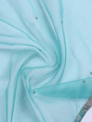 Neck Embroidery Tissue Unstitched Suit Piece With Dupatta