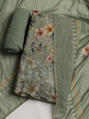 Printed Muslin Unstitched Suit With Dupatta