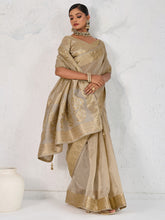 Woven Design Linen Saree