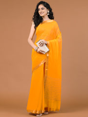 Zari Border Chiffon Woven Saree