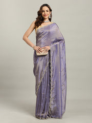 Stone Embroidery Tissue Saree