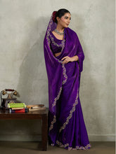 Embelished Satin Saree