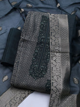 Embroidered Art Silk Unstitched Suit With Dupatta