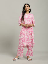 Printed Cotton Blend Kurta With Pants