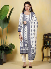 Printed Muslin Kurta With Pants & Dupatta