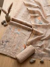 Printed Linen Blend Unstitched Suit With Pant & Dupatta