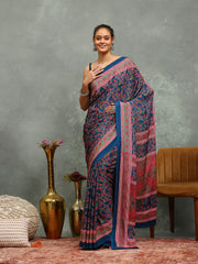 Digital Printed Crepe Saree