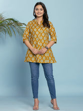 Printed Cotton Blend Short Kurti