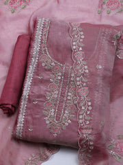 Embroidered Tissue Unstitched Suit With Dupatta