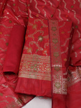 Woven Design Chanderi Unstitched Suit With Pant & Dupatta