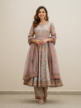 Embroidered Art Silk Kurta With Pant & Dupatta