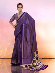 Printed Satin Saree