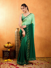 Embroidered Shaded Chinnon Saree