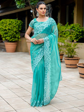 Embroidered Net Saree