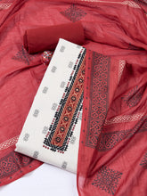 Printed Cotton Blend Unstitched Suit Piece With Dupatta