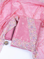 Embroidered Tissue Unstitched Suit With Dupatta