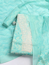 Cotton Blend Unstitched Suit Piece With Dupatta