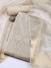 Neck Embroidered Tissue Unstitched Suit With Dupatta