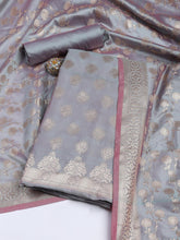 Floral Woven Booti Chanderi Unstitched Suit With Dupatta