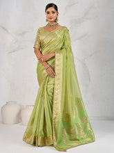 Embroidered Tissue Linen Saree