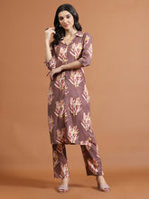 Printed Cotton Blend Kurta With Pants