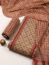Printed Cotton Blend Unstitched Suit With Dupatta