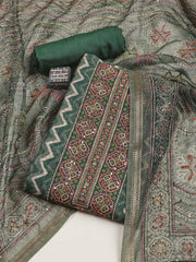 Yoke Embroidery Chanderi Unstitched Suit Piece With Dupatta