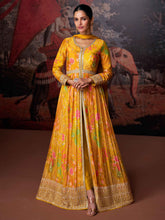 Embroidered Sequin Georgette Front Cut Kurta With Pant And Dupatta