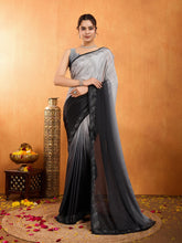 Embroidered Shaded Chinnon Saree