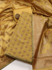 Woven Chanderi Unstitched Suit Piece With Dupatta