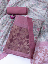 Woven Tissue Unstitched Suit With Dupatta